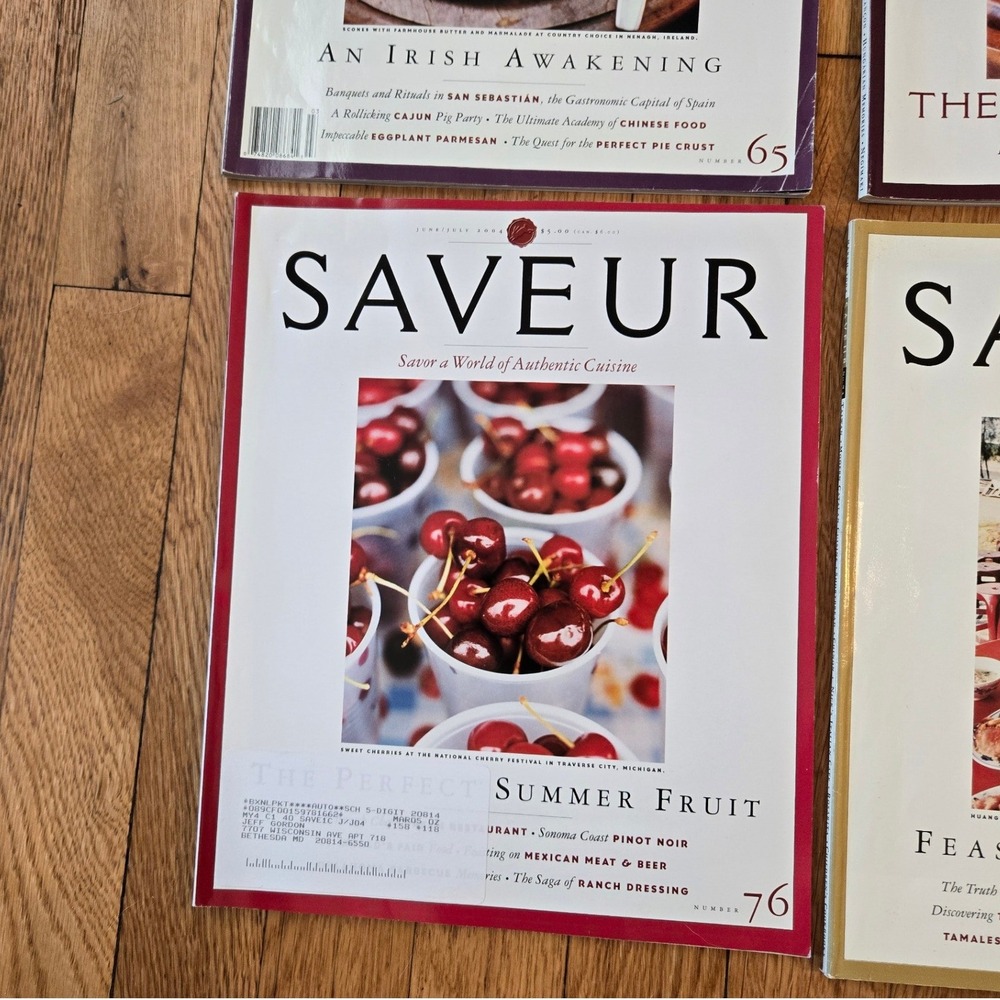 Saveur Magazine Lot 6‎ Issues 2003-2004 10th Anniversary Saveur 100 - Picture 5 of 10